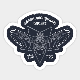 Moloch Illustrated: QAA Podcast (Dark Backgrounds) Sticker